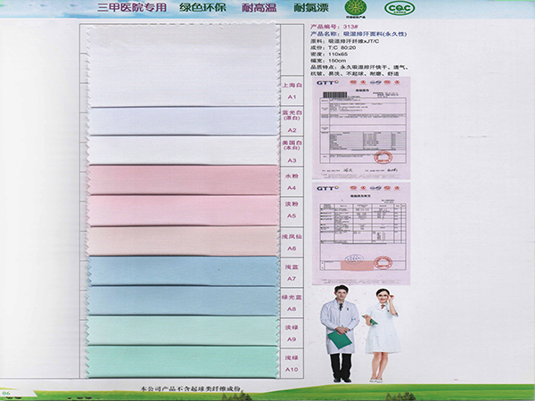 HJC黄金城313#吸湿排汗新材料医护面料